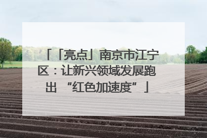 「亮点」南京市江宁区：让新兴领域发展跑出 “红色加速度”