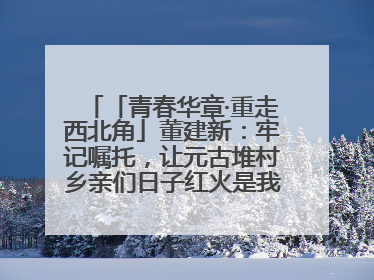 「青春华章·重走西北角」董建新：牢记嘱托，让元古堆村乡亲们日子红火是我最大动力！