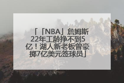 「NBA」詹姆斯22年工龄挣不到5亿！湖人新老板曾豪掷7亿美元签球员