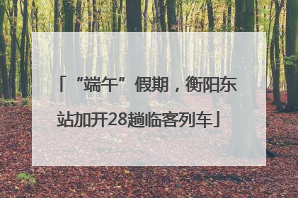 “端午”假期，衡阳东站加开28趟临客列车