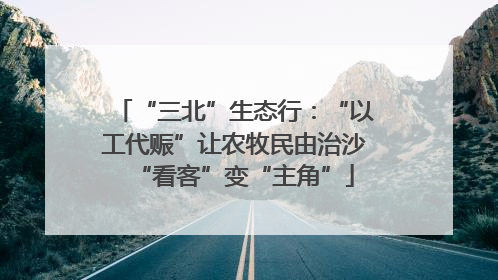 “三北”生态行：“以工代赈”让农牧民由治沙“看客”变“主角”