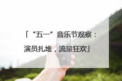 “五一”音乐节观察：演员扎堆，流量狂欢