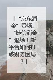 “京东消金”登场、“捷信消金”退场！新平台如何打破财务困局？