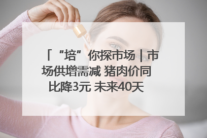 “培”你探市场｜市场供增需减 猪肉价同比降3元 未来40天便宜猪肉敞开吃