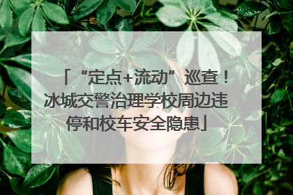 “定点+流动”巡查！冰城交警治理学校周边违停和校车安全隐患