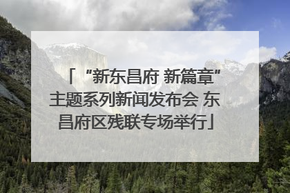 “新东昌府 新篇章”主题系列新闻发布会 东昌府区残联专场举行