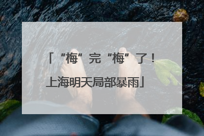 “梅”完“梅”了！上海明天局部暴雨