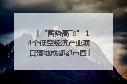 “蓄势高飞” 14个低空经济产业项目落地成都都市圈