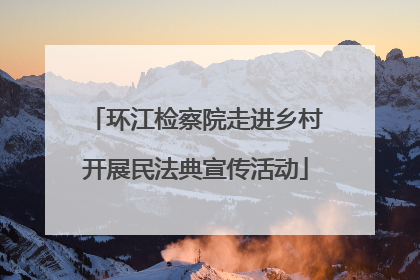 环江检察院走进乡村开展民法典宣传活动