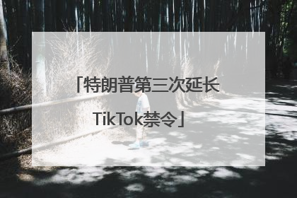 特朗普第三次延长TikTok禁令