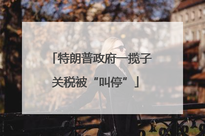 特朗普政府一揽子关税被“叫停”