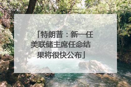 特朗普：新一任美联储主席任命结果将很快公布