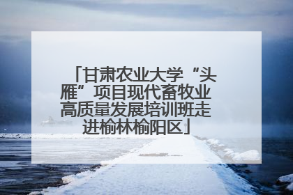 甘肃农业大学“头雁”项目现代畜牧业高质量发展培训班走进榆林榆阳区