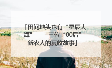 田间地头也有“星辰大海”——三位“00后”新农人的夏收故事