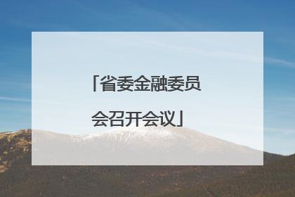 省委金融委员会召开会议