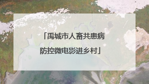 禹城市人畜共患病防控微电影进乡村