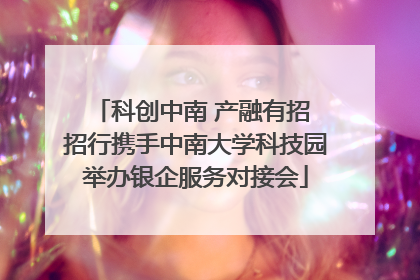 科创中南 产融有招 招行携手中南大学科技园举办银企服务对接会