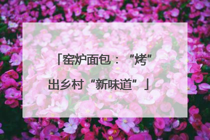 窑炉面包：“烤”出乡村“新味道”