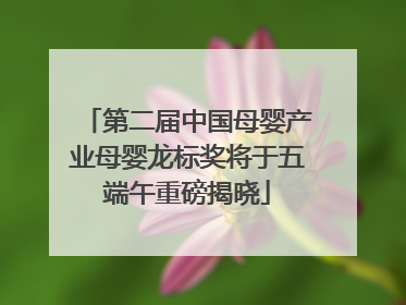 第二届中国母婴产业母婴龙标奖将于五端午重磅揭晓