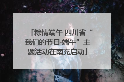 粽情端午 四川省“我们的节日·端午”主题活动在南充启动