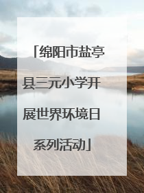 绵阳市盐亭县三元小学开展世界环境日系列活动