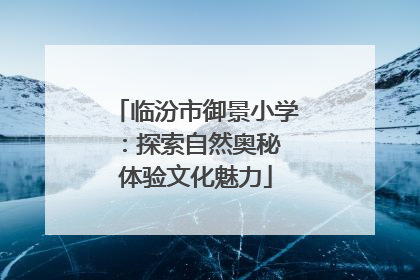 临汾市御景小学：探索自然奥秘 体验文化魅力