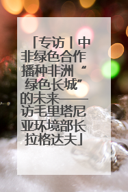专访丨中非绿色合作播种非洲“绿色长城”的未来——访毛里塔尼亚环境部长拉格达夫