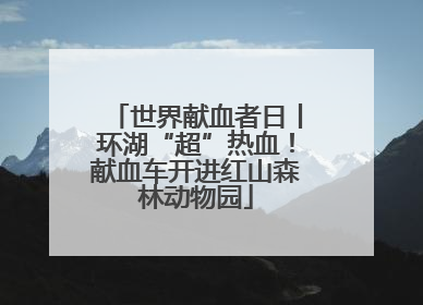 世界献血者日丨环湖“超”热血！献血车开进红山森林动物园