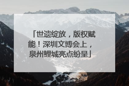 世遗绽放，版权赋能！深圳文博会上，泉州鲤城亮点纷呈