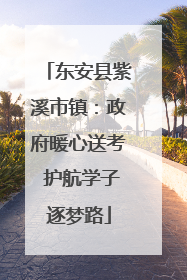 东安县紫溪市镇：政府暖心送考 护航学子逐梦路