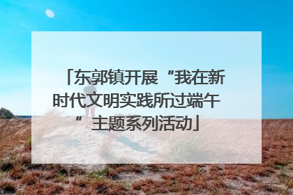 东郭镇开展“我在新时代文明实践所过端午”主题系列活动