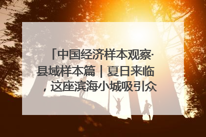 中国经济样本观察·县域样本篇｜夏日来临，这座滨海小城吸引众多年轻人打卡……