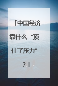 中国经济靠什么“顶住了压力”？