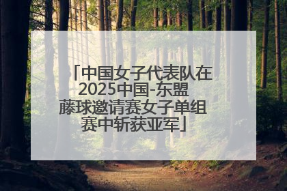 中国女子代表队在2025中国-东盟藤球邀请赛女子单组赛中斩获亚军