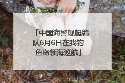 中国海警舰艇编队6月6日在我钓鱼岛领海巡航