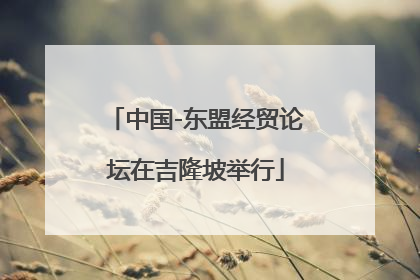 中国-东盟经贸论坛在吉隆坡举行