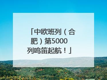 中欧班列（合肥）第5000列鸣笛起航！