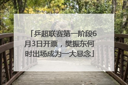 乒超联赛第一阶段6月3日开票，樊振东何时出场成为一大悬念