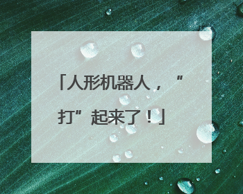 人形机器人，“打”起来了！