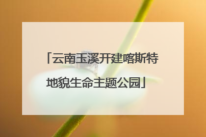 云南玉溪开建喀斯特地貌生命主题公园