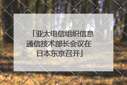 亚太电信组织信息通信技术部长会议在日本东京召开