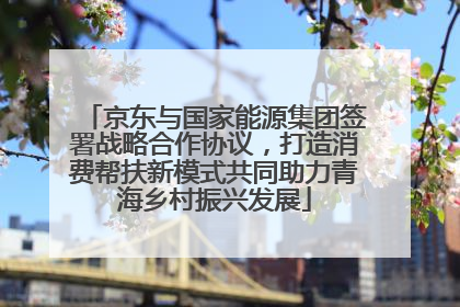 京东与国家能源集团签署战略合作协议，打造消费帮扶新模式共同助力青海乡村振兴发展