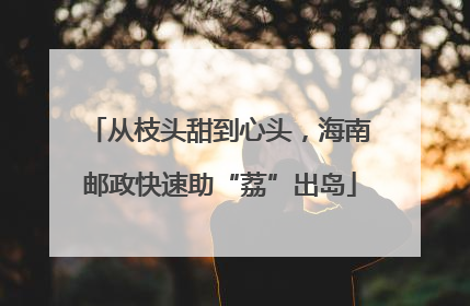 从枝头甜到心头，海南邮政快速助“荔”出岛