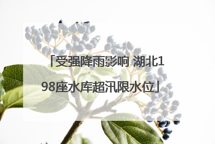 受强降雨影响 湖北198座水库超汛限水位