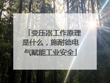 变压器工作原理是什么，施耐德电气赋能工业安全