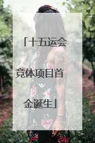 十五运会竞体项目首金诞生