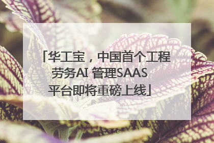 华工宝，中国首个工程劳务AI 管理SAAS平台即将重磅上线