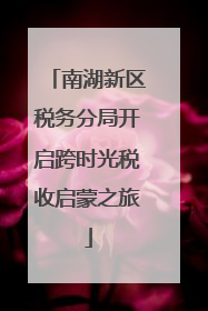 南湖新区税务分局开启跨时光税收启蒙之旅