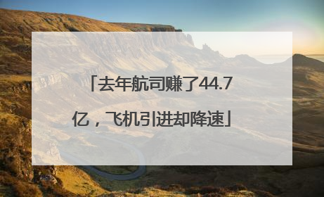 去年航司赚了44.7亿，飞机引进却降速