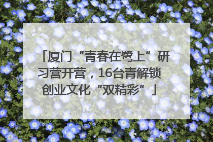厦门“青春在鹭上”研习营开营，16台青解锁创业文化“双精彩”